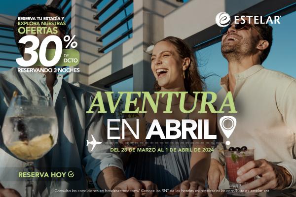 Aventura en Abril 30% off Hotel ESTELAR La Fontana Bogotá